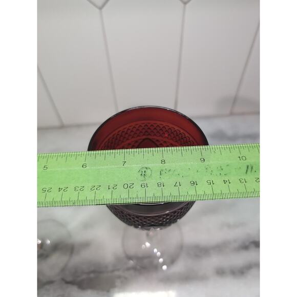 Cristal D'Arques-Durand Ruby‎ Goblet Set, Water Wine Glasses, Red/Clear Glass - Picture 10 of 10